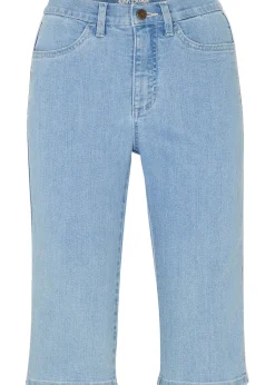bonprix Bermuda slim en jean, taille haute|Femme Shorts|Jeans