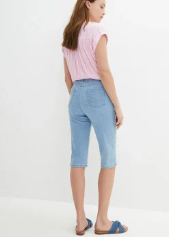 bonprix Bermuda slim en jean, taille haute|Femme Shorts|Jeans