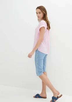 bonprix Bermuda slim en jean, taille haute|Femme Shorts|Jeans