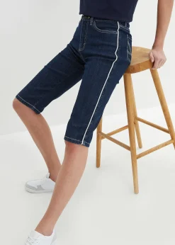 bonprix Bermuda slim en jean, taille haute|Femme Shorts|Jeans