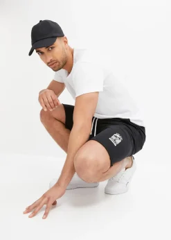 Homme bonprix Shorts|Sweats|Bermuda sweat à bordures ouvertes en coton, Loose Fit