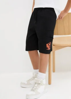 Enfant bonprix Garçons 9-16 Ans·Shorts|Bermuda sweat 100% coton, poches cargo