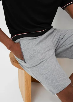 Homme bonprix Shorts|Vêtements De Sport|Bermuda sweat avec poches latérales zippées
