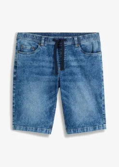 bonprix Bermuda taille élastiquée en denim léger, slim|Homme Shorts|Pantalons