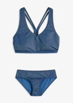 bonprix Bikini brassière (ens. 2 pces) aspect jean|Femme Bikinis