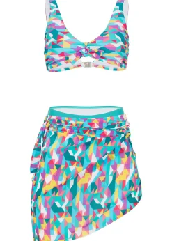 bonprix Bikini et jupe paréo (ens. 3 pces)|Femme Bikinis