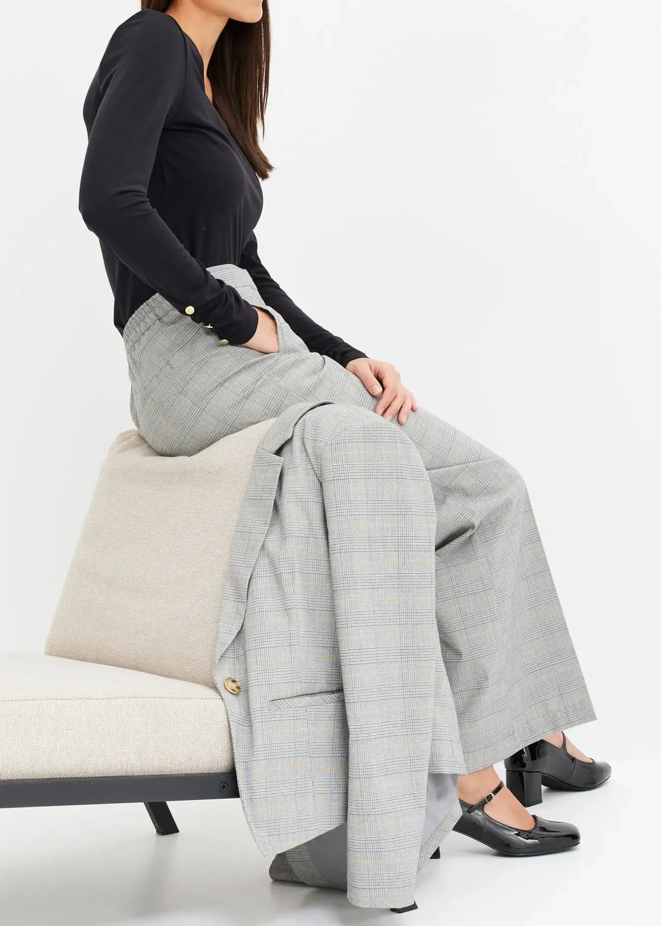 bonprix Blazer à carreaux écossais|Femme Blazers