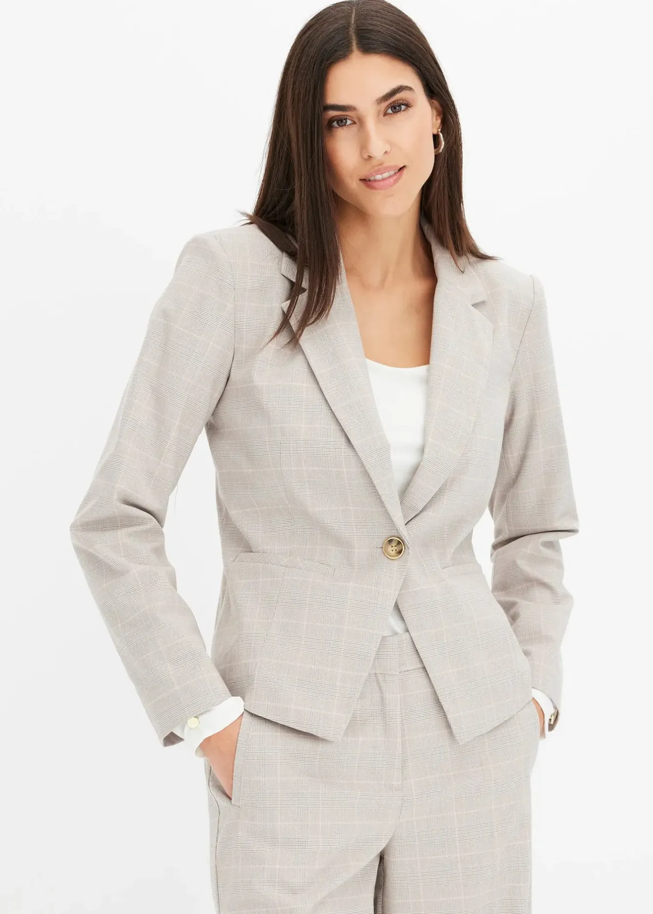 Femme bonprix Blazers|Blazer à carreaux écossais