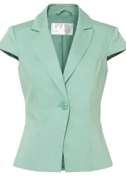 bonprix Blazer à manches courtes en satin de coton|Femme Blazers