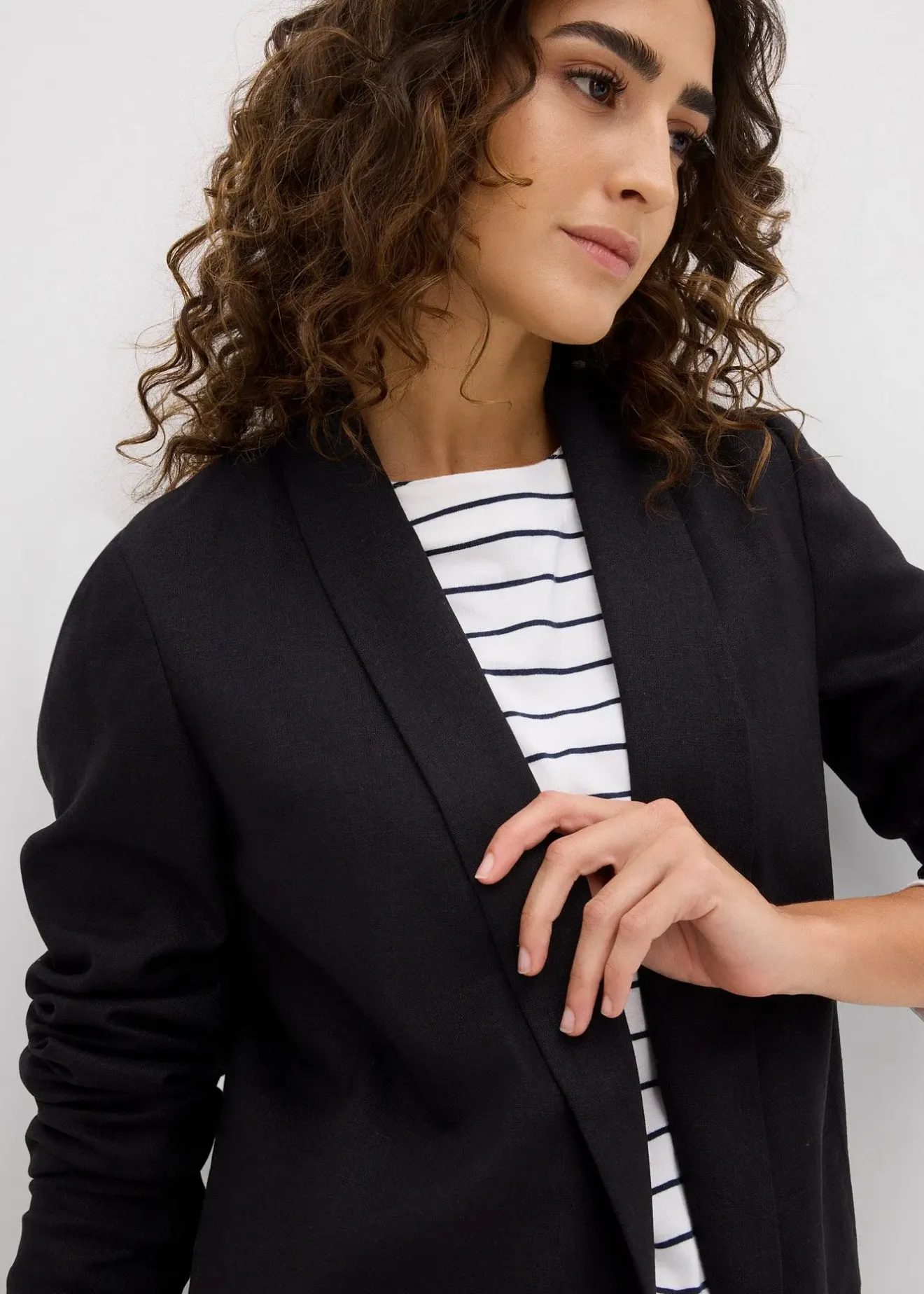bonprix Blazer ample en mélange lin-viscose|Femme Blazers