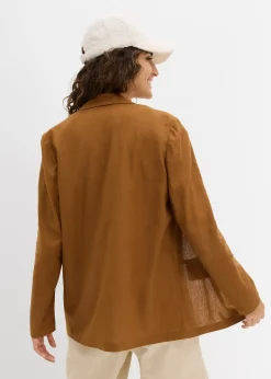 Femme bonprix Blazers|Blazer ample en mélange lin-viscose