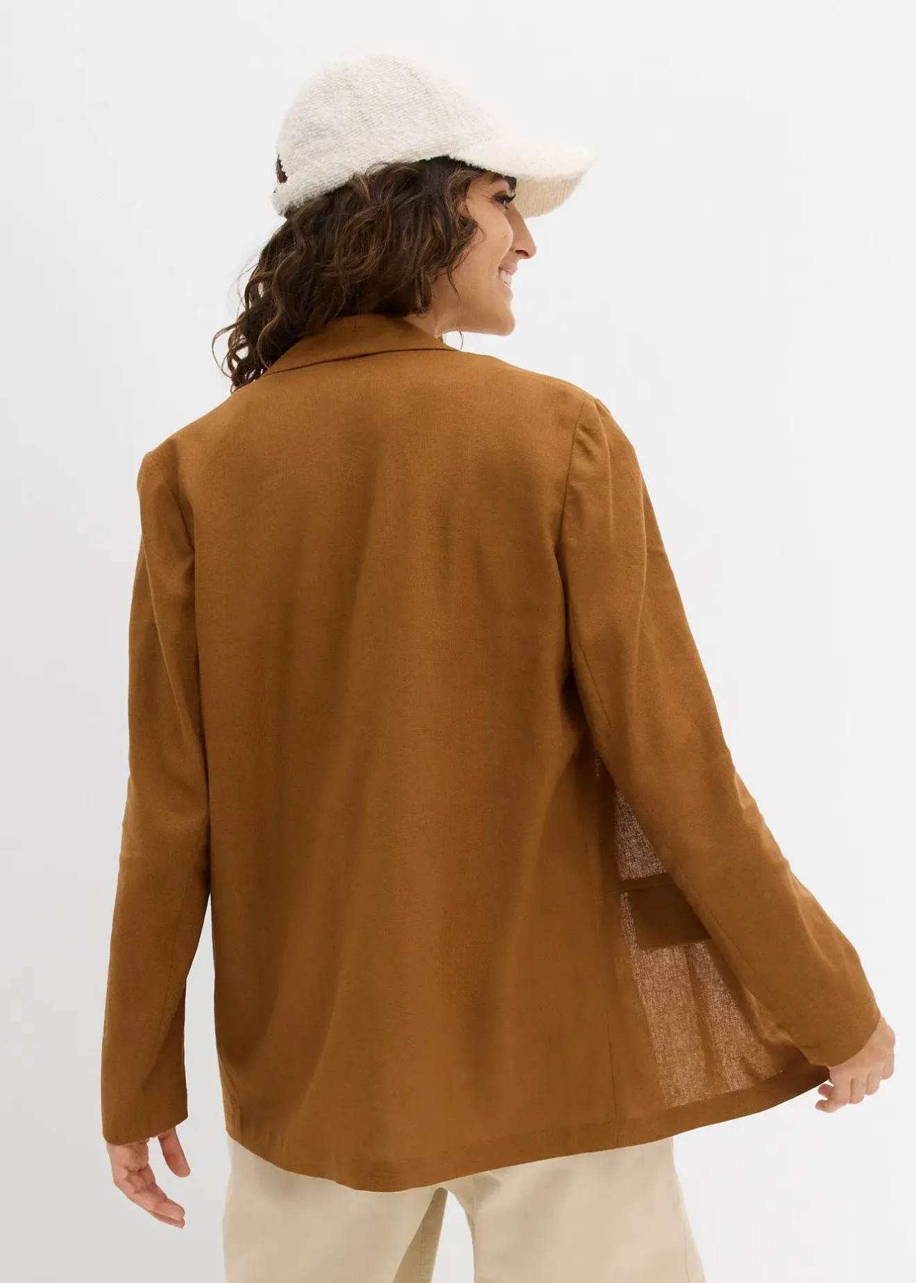 Femme bonprix Blazers|Blazer ample en mélange lin-viscose