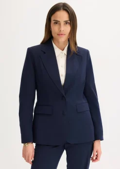 bonprix Blazer avec détails surfilés décoratifs|Femme Blazers