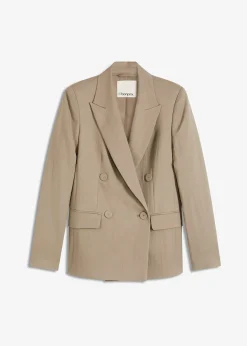 bonprix Blazer avec Lyocell, effet froissé|Femme Blazers