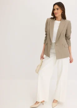 bonprix Blazer avec Lyocell, effet froissé|Femme Blazers
