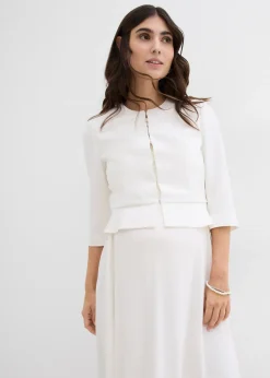 bonprix Blazer de grossesse court en satin|Femme Femme Enceinte