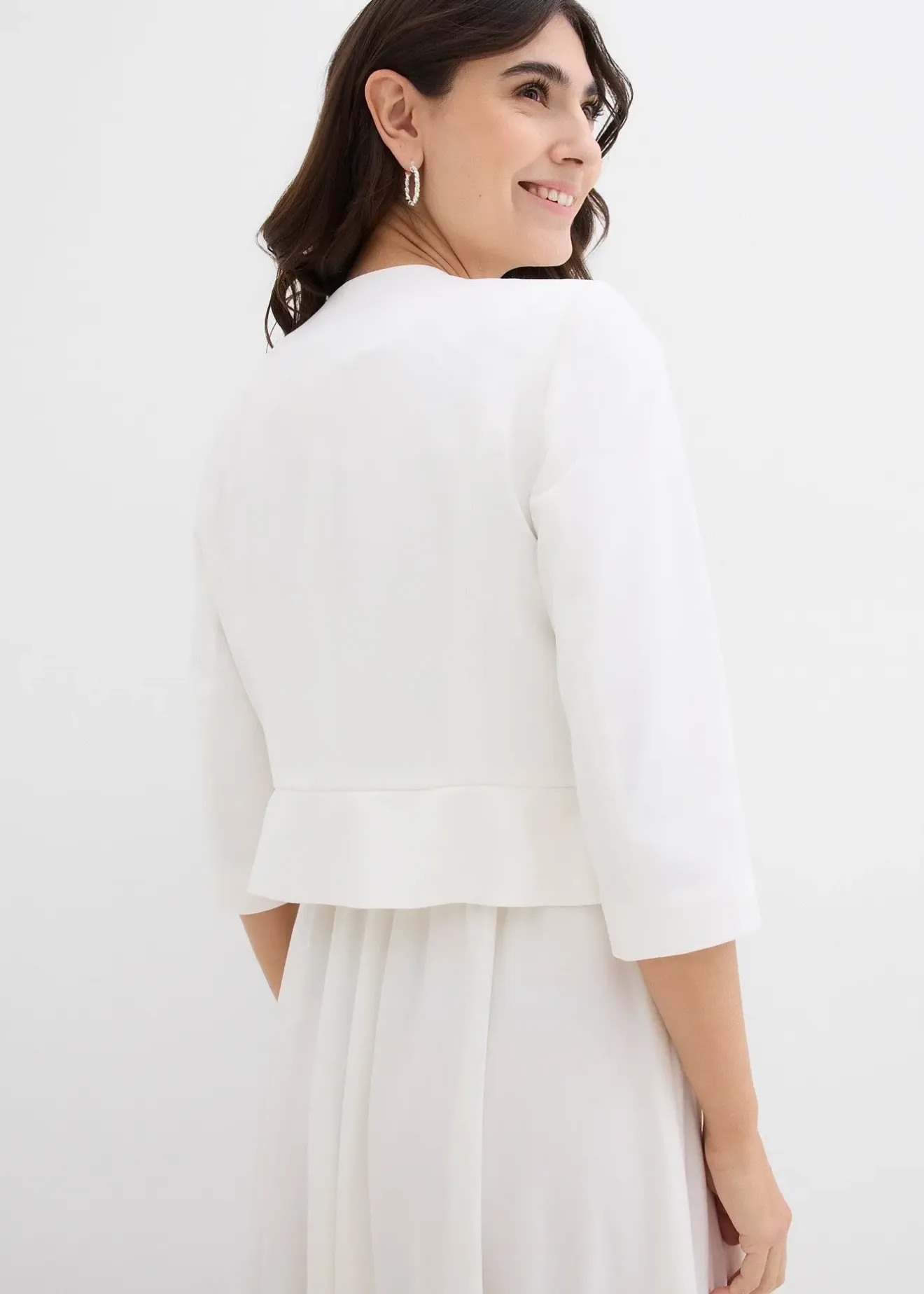 bonprix Blazer de grossesse court en satin|Femme Femme Enceinte