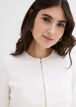 bonprix Blazer de grossesse court en satin|Femme Femme Enceinte