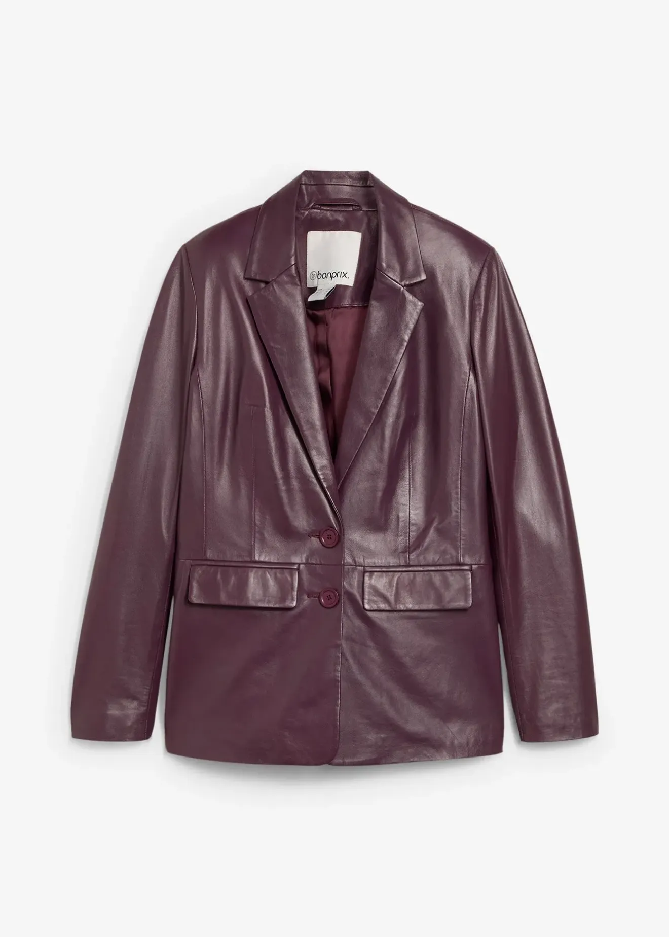 Femme bonprix Premium|Blazers|Blazer en cuir d’agneau nappa