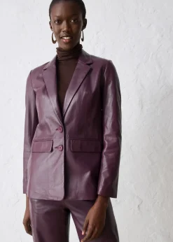 Femme bonprix Premium|Blazers|Blazer en cuir d’agneau nappa