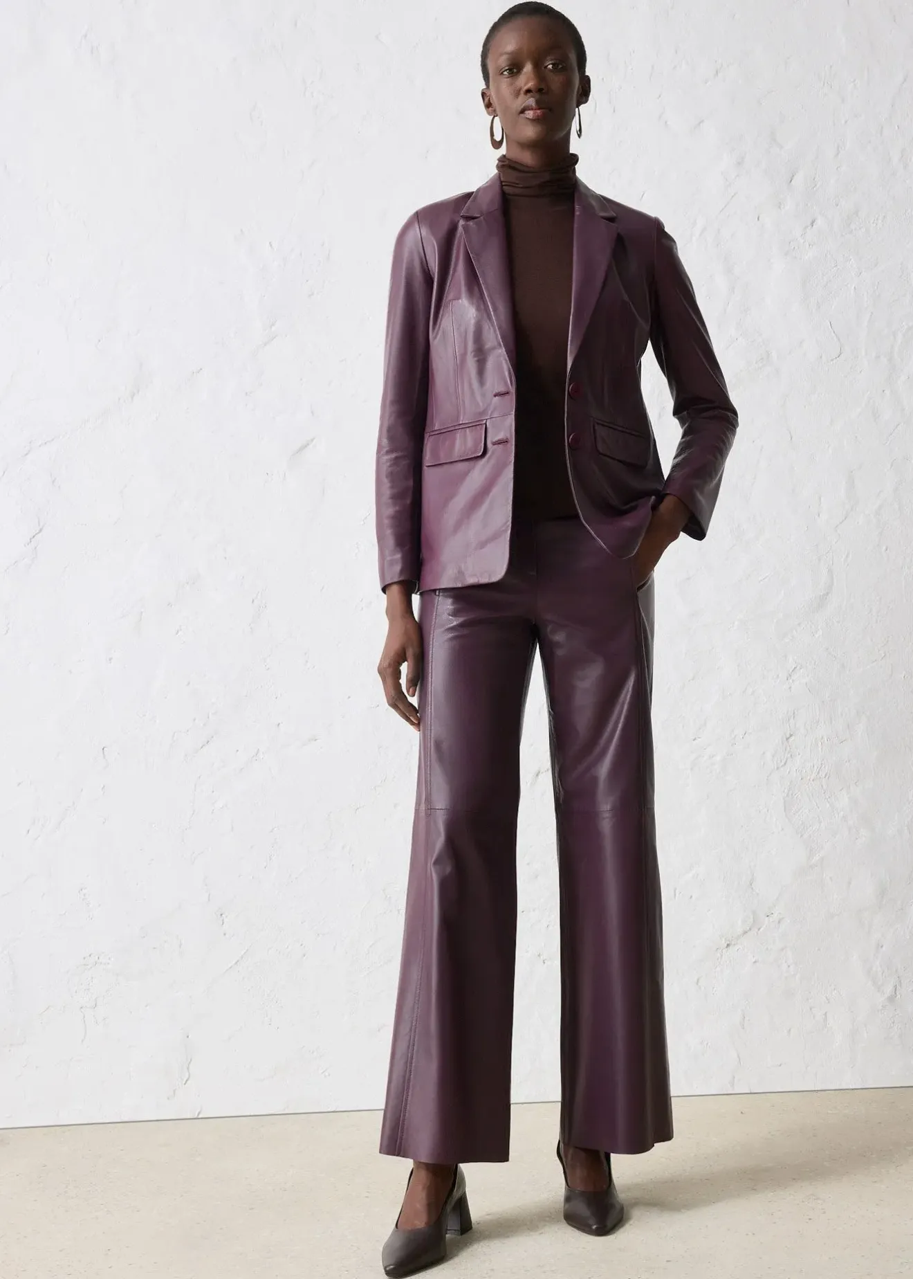 Femme bonprix Premium|Blazers|Blazer en cuir d’agneau nappa