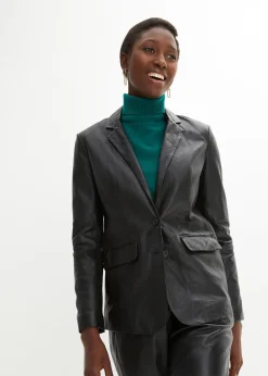 bonprix Blazer en cuir d’agneau nappa|Femme Premium|Blazers