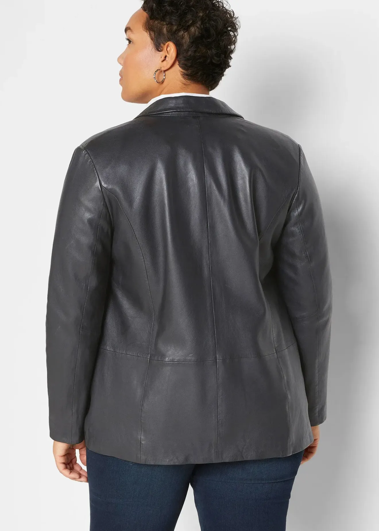 bonprix Blazer en cuir d’agneau nappa|Femme Premium|Blazers