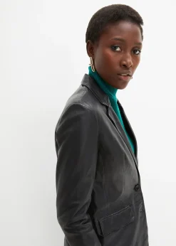 bonprix Blazer en cuir d’agneau nappa|Femme Premium|Blazers