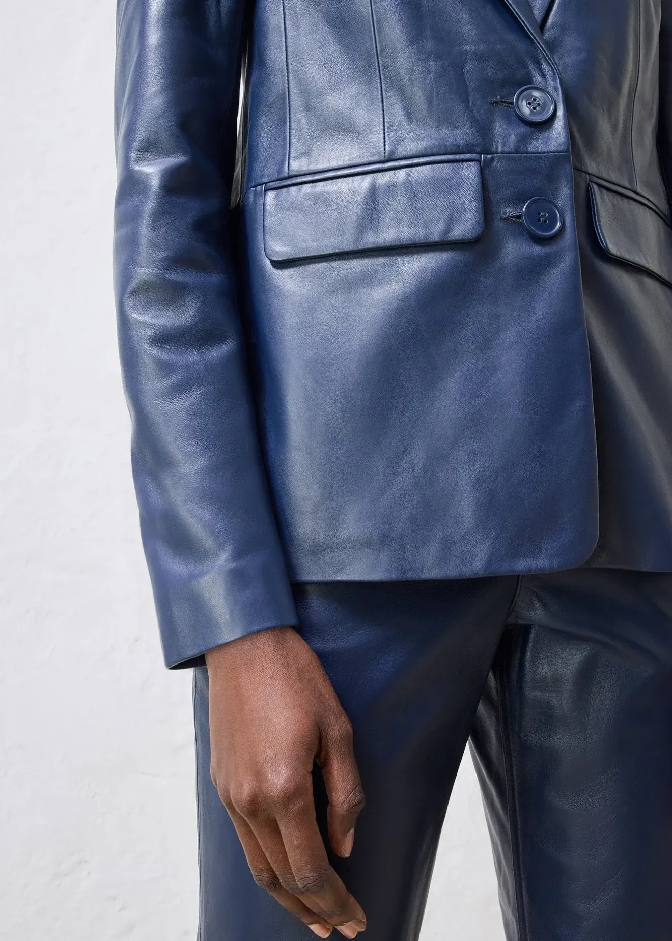 Femme bonprix Premium|Blazers|Blazer en cuir d’agneau nappa