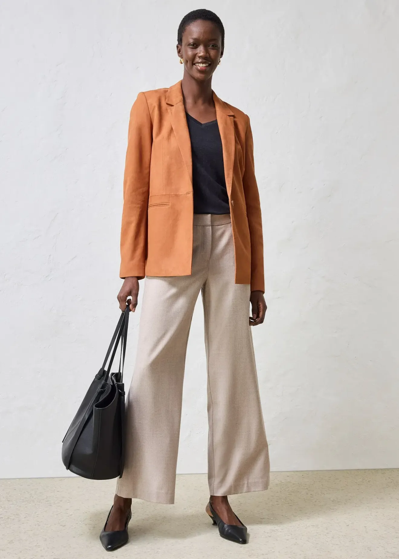 bonprix Blazer en cuir velours|Femme Premium|Blazers