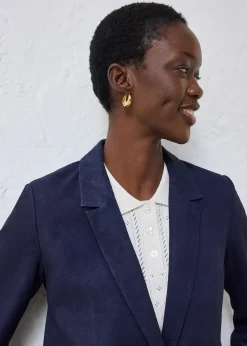 Femme bonprix Premium|Blazers|Blazer en cuir velours