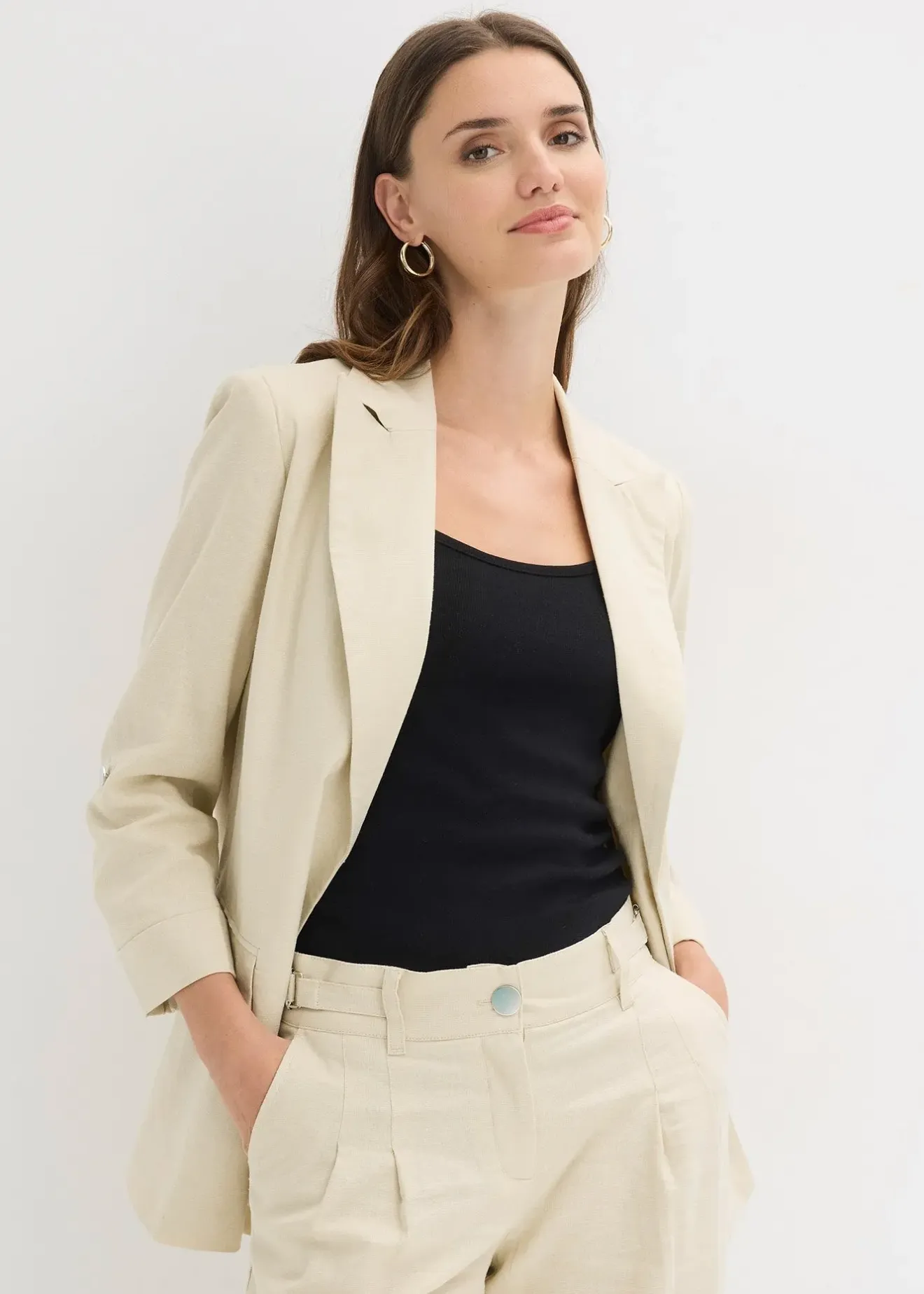 Femme bonprix Blazers|Blazer en lin mélangé