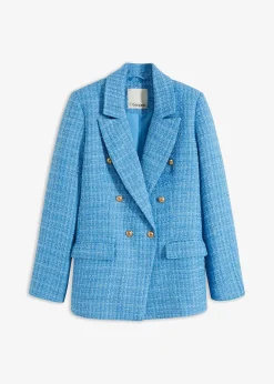 bonprix Blazer en maille bouclette à boutonnage double|Femme Blazers