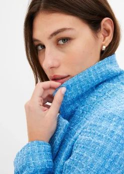 bonprix Blazer en maille bouclette à boutonnage double|Femme Blazers