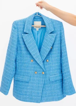bonprix Blazer en maille bouclette à boutonnage double|Femme Blazers