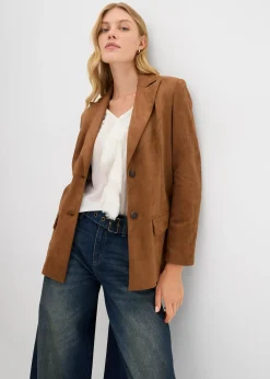 bonprix Blazer en suédine|Femme Blazers
