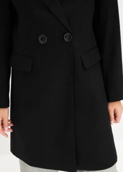 bonprix Blazer long à col V, manches longues|Femme Vestes & Manteaux