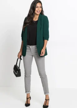 bonprix Blazer long à manches drapées|Femme Blazers