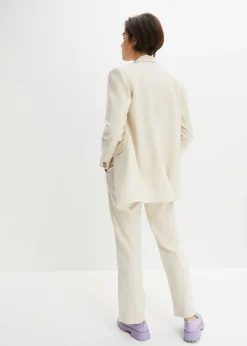 Femme bonprix Blazers|Blazer long en lin et viscose