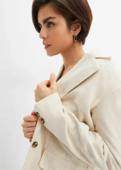 Femme bonprix Blazers|Blazer long en lin et viscose