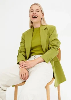 bonprix Blazer long en viscose mélangée|Femme Blazers