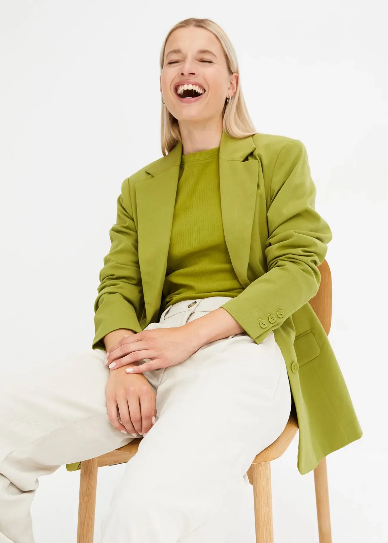 bonprix Blazer long en viscose mélangée|Femme Blazers