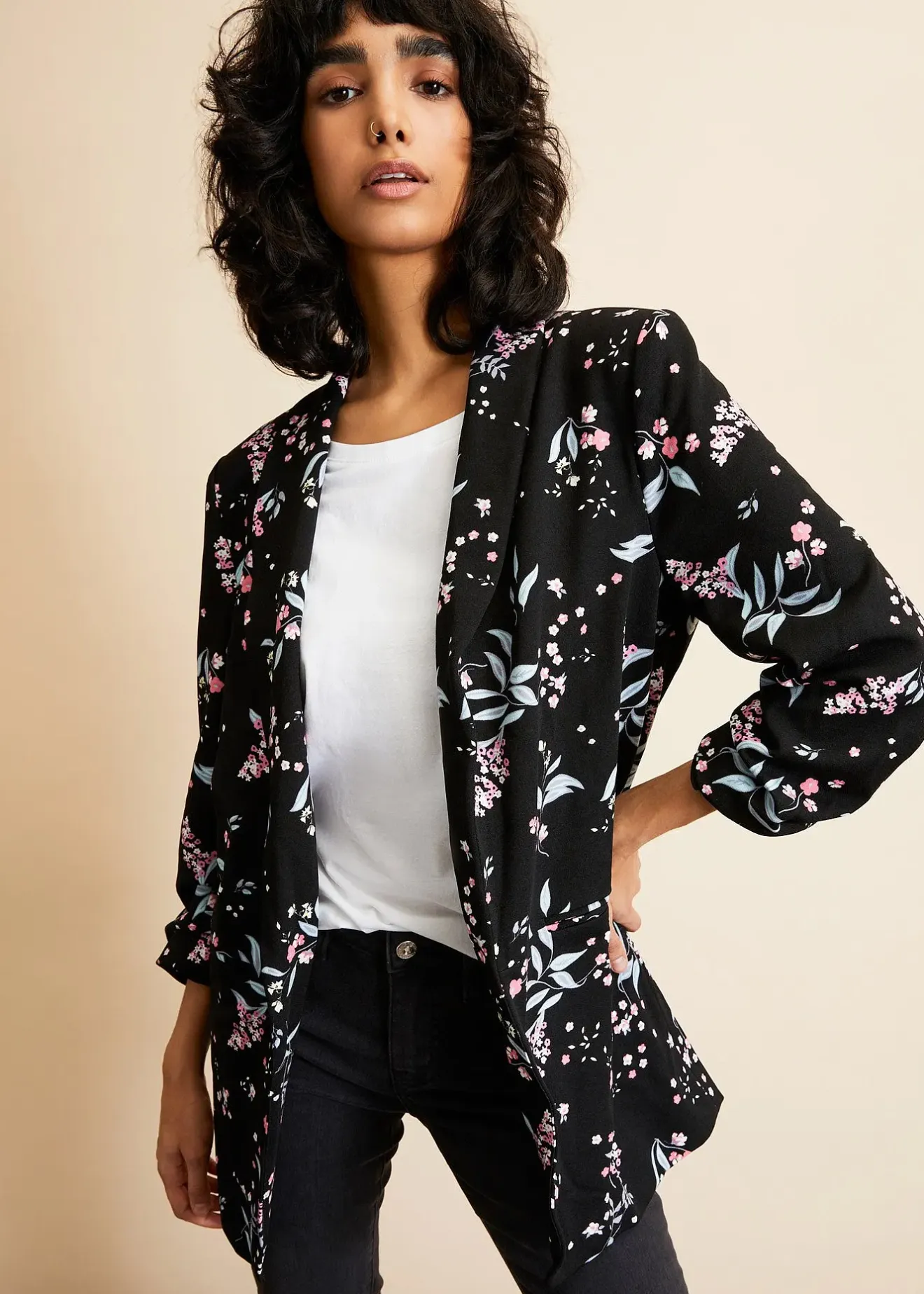 bonprix Blazer long imprimé|Femme Blazers