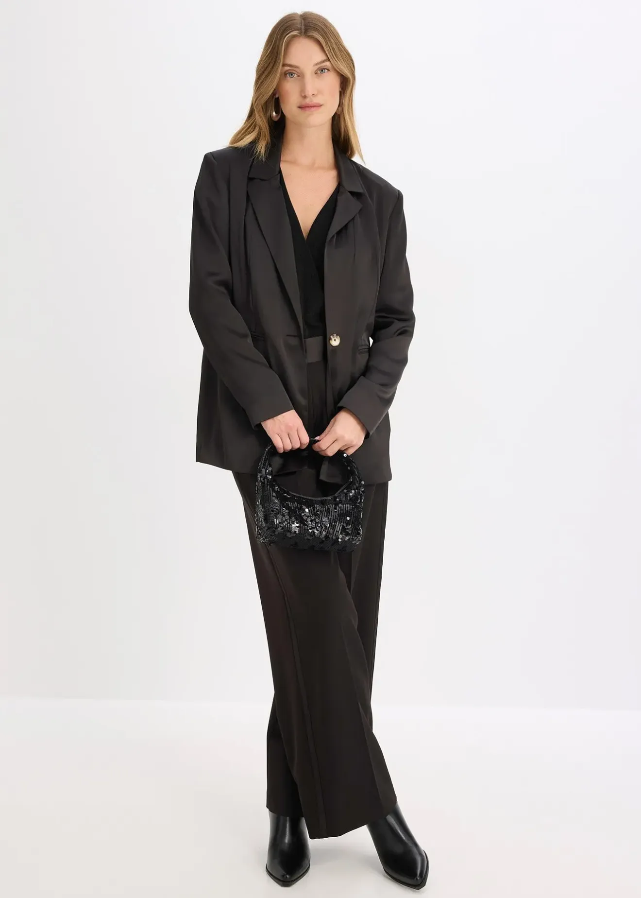 bonprix Blazer oversize en satin|Femme Blazers