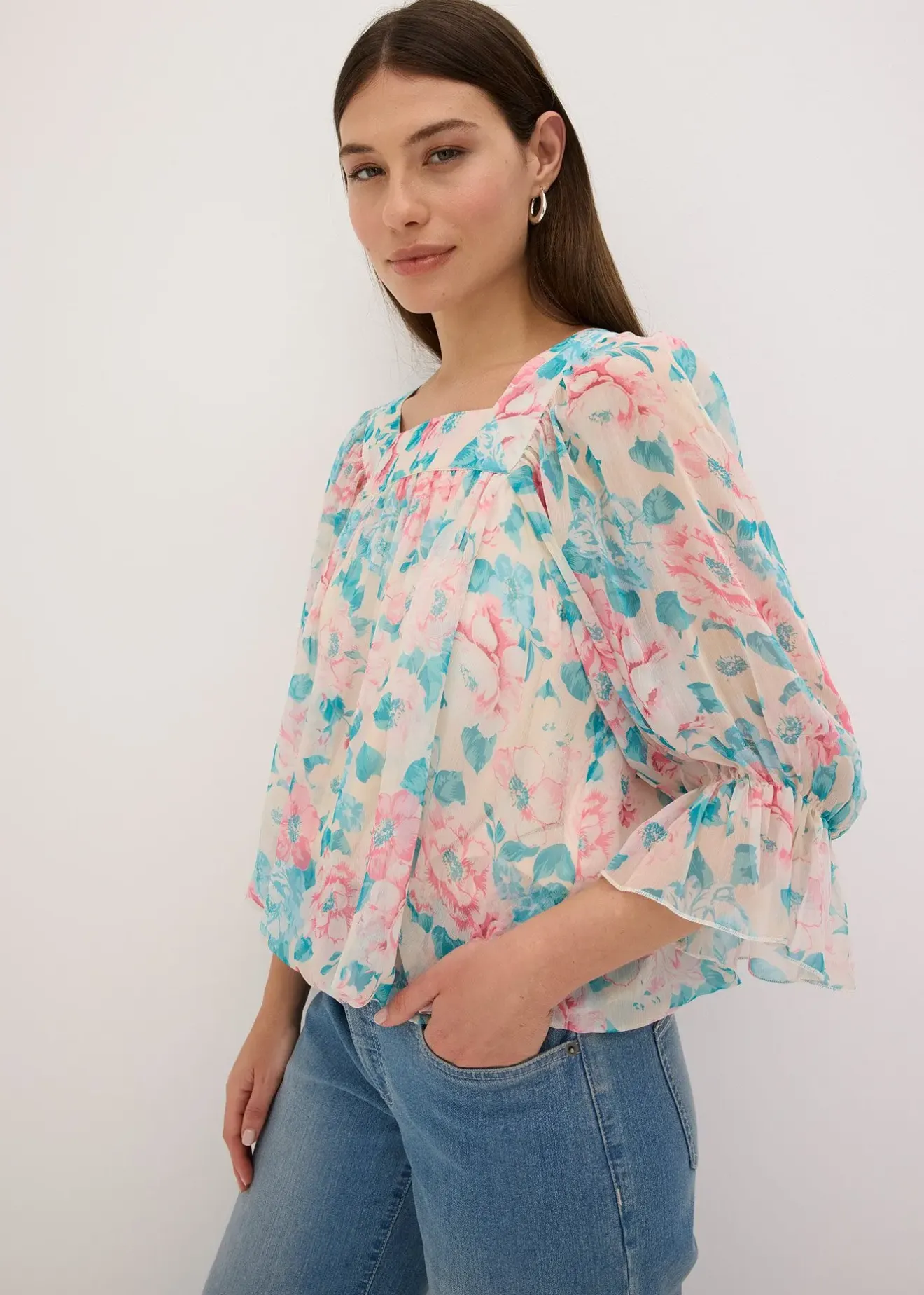 Femme bonprix Chemisiers|Blouse à base effet boule