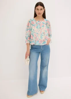 Femme bonprix Chemisiers|Blouse à base effet boule