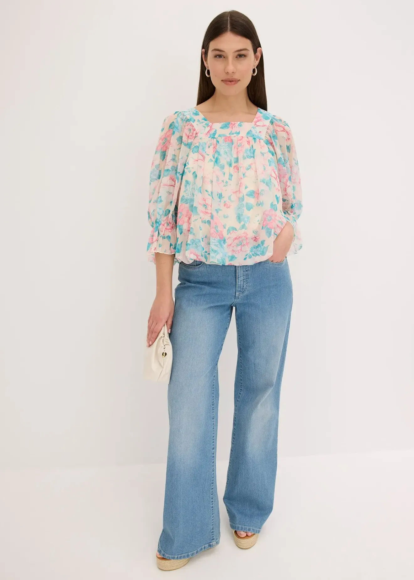 Femme bonprix Chemisiers|Blouse à base effet boule