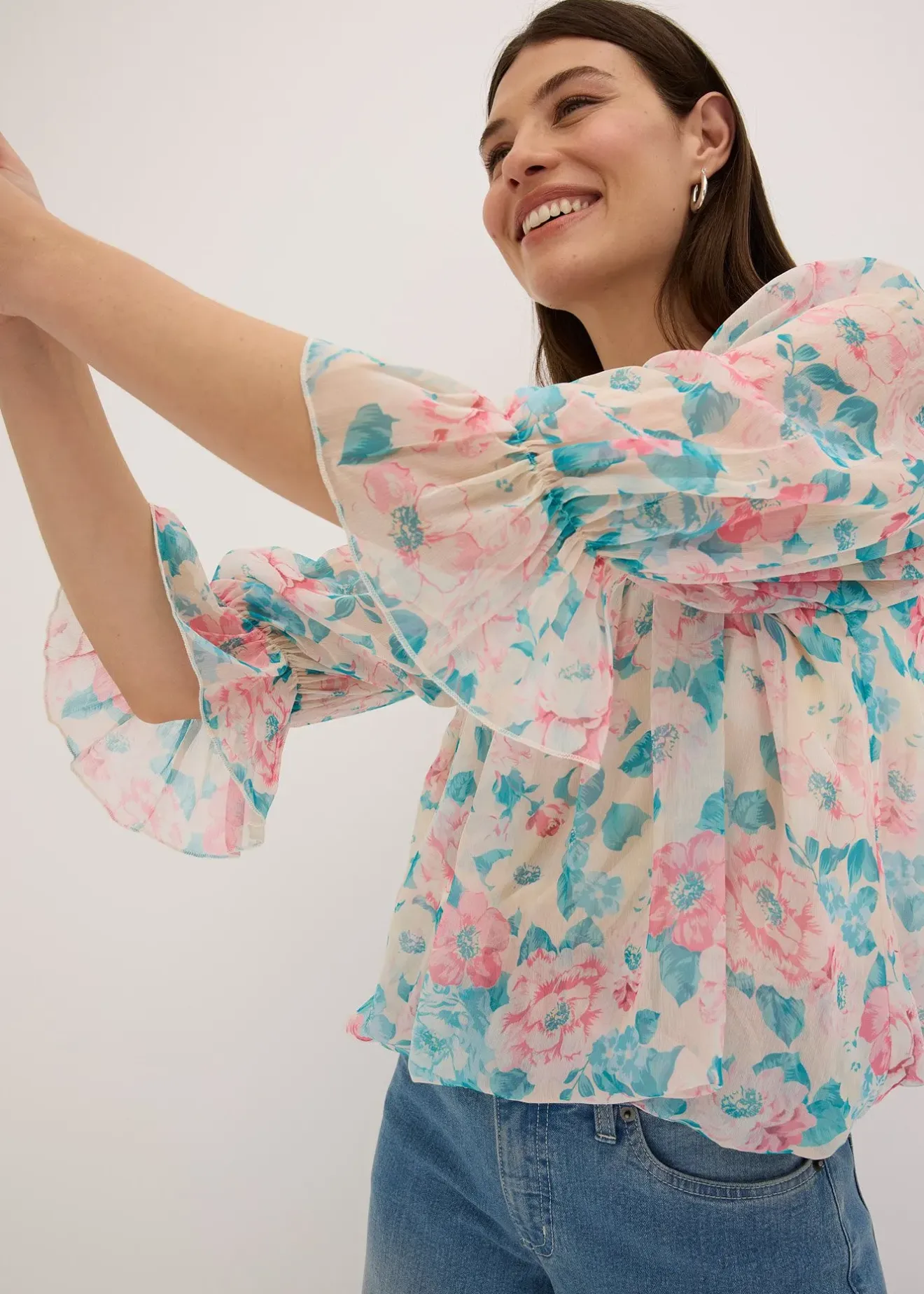 Femme bonprix Chemisiers|Blouse à base effet boule