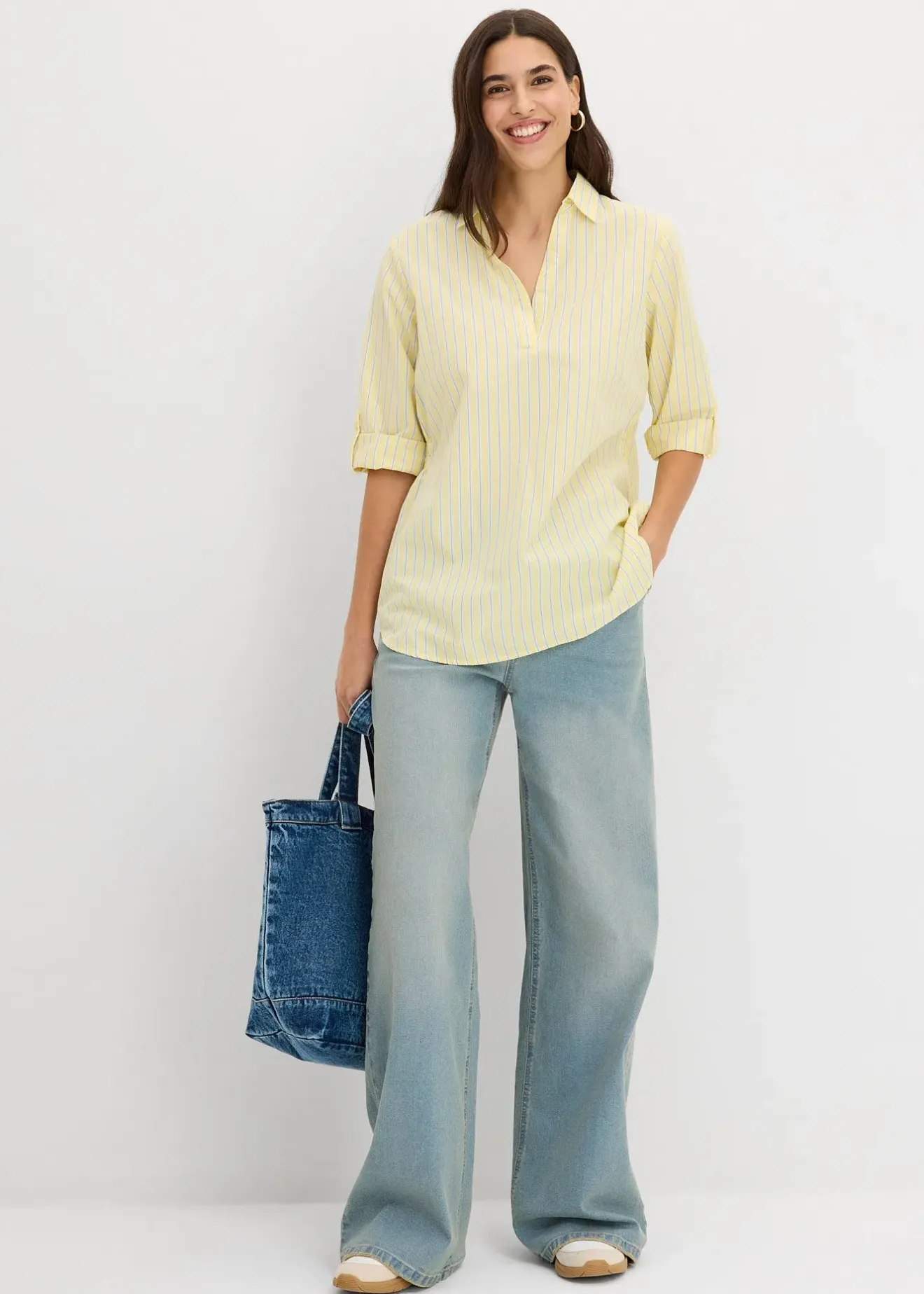 bonprix Blouse 100% coton|Femme Chemisiers