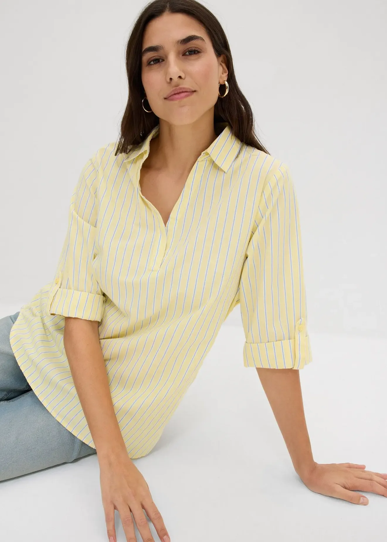 bonprix Blouse 100% coton|Femme Chemisiers